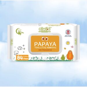 Toallitas húmedas de Papaya con Agua de Manantial