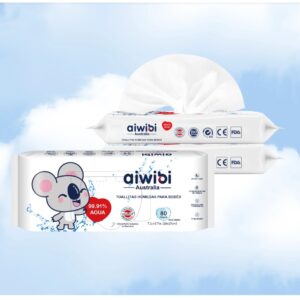 Toallitas de Agua Pura al 99,91% / 80 Unidades