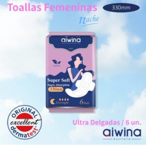 Toallas Femeninas Súper Suaves Noche 330mm