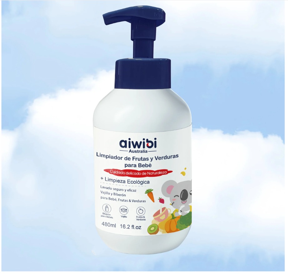 Limpiador de Frutas - Verduras y Mamaderas Aiwibi 480 ml